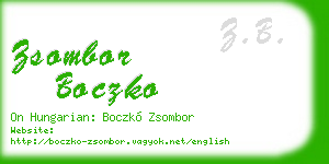 zsombor boczko business card