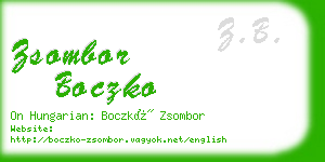 zsombor boczko business card